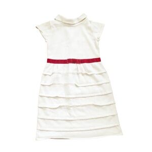 Janie and Jack Elegant White Dress with Red Accent